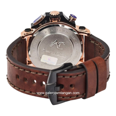 Alexandre Christie AC 9205 MCLBRBA Brown Rosegold Chronograph Collection Leather Strap