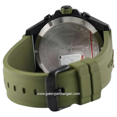 Alexandre Christie AC 9370 MH Army Black Rubber Strap