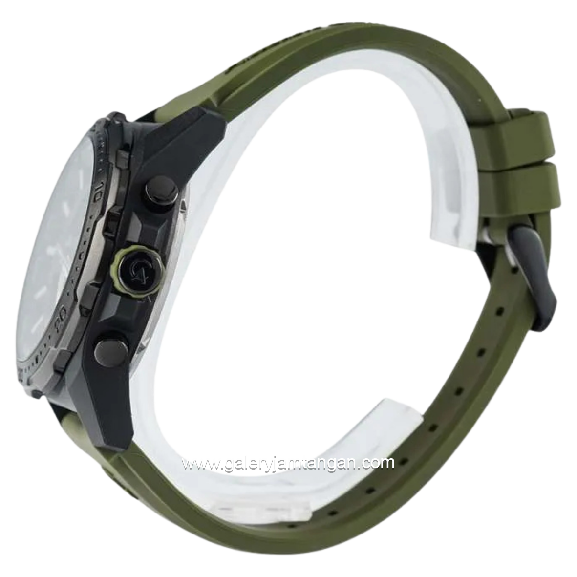 Alexandre Christie AC 9370 MH Army Black Rubber Strap
