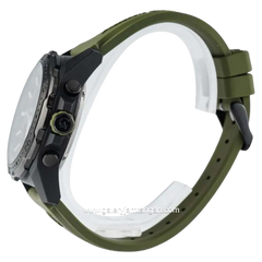 Alexandre Christie AC 9370 MH Army Black Rubber Strap