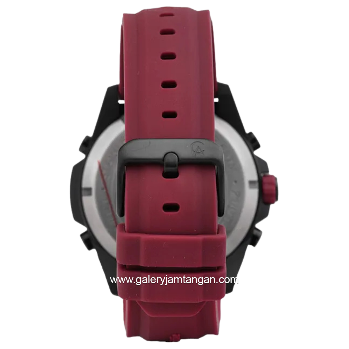 Alexandre Christie AC 9370 MH Red Black Rubber Strap