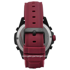 Alexandre Christie AC 9370 MH Red Black Rubber Strap