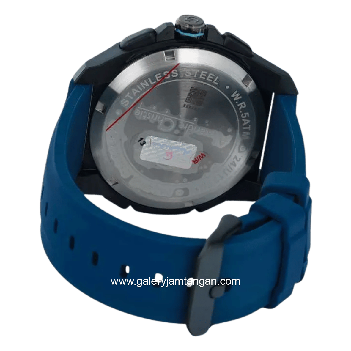 Alexandre Christie AC 9404 MH REPBABU Navy Black Rubber Strap