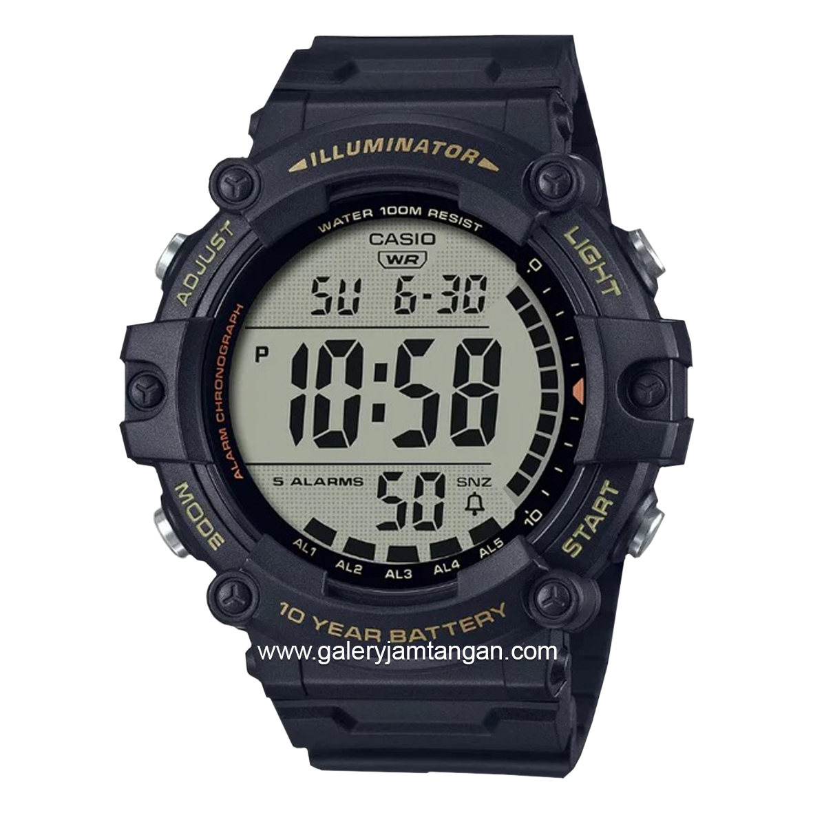 Casio General AE-1500WHX-1AVDF Black Resin Strap