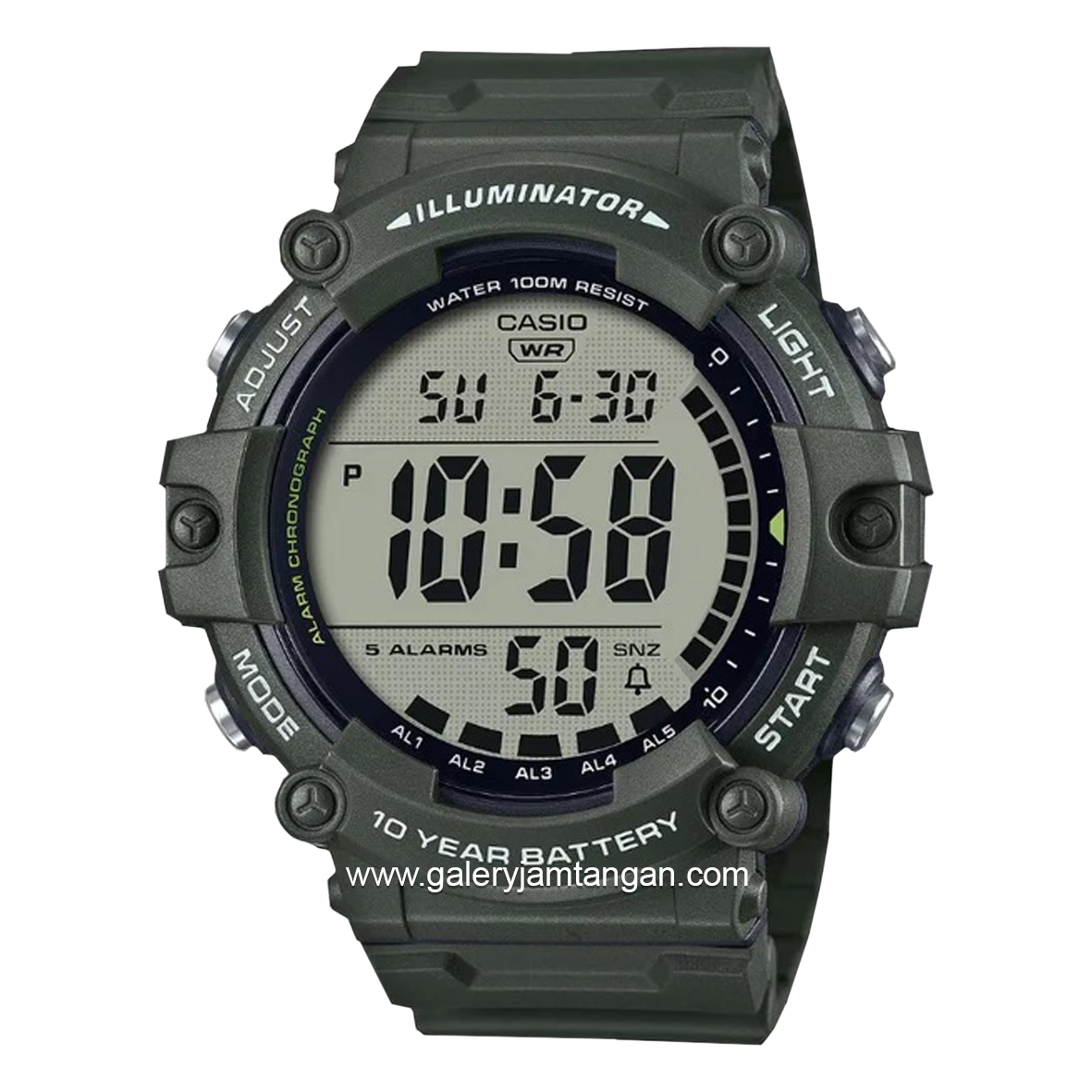 Casio General AE-1500WHX-3AVDF Army Resin Strap
