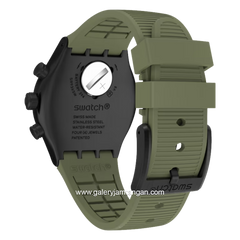 SWATCH YVB411 Black Green Rubber Swiss Made