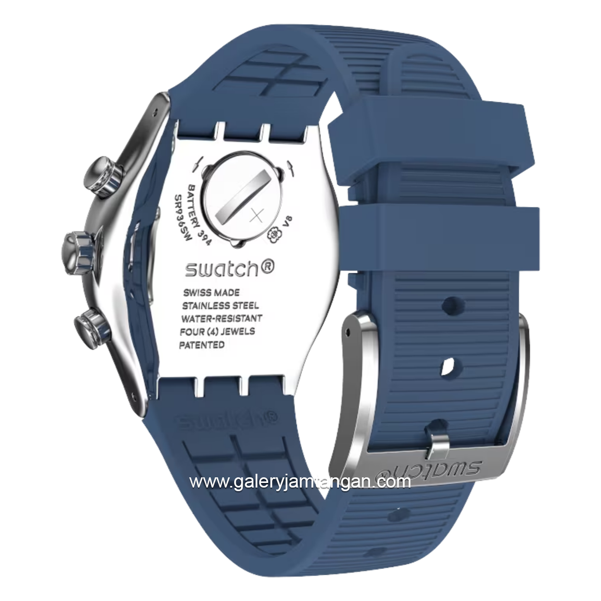 SWATCH YVS475 Blue Silver Chronograph Swiss Made