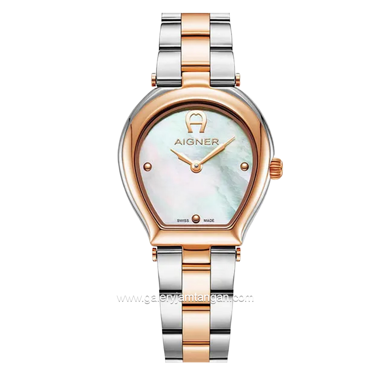 AIGNER TRANI AGW.238011 Women's Watch Silver Rosegold Dial Silver Swiss Made