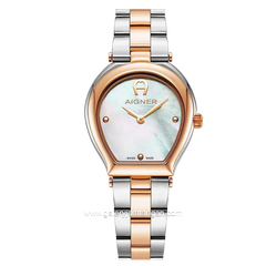 AIGNER TRANI AGW.238011 Women's Watch Silver Rosegold Dial Silver Swiss Made