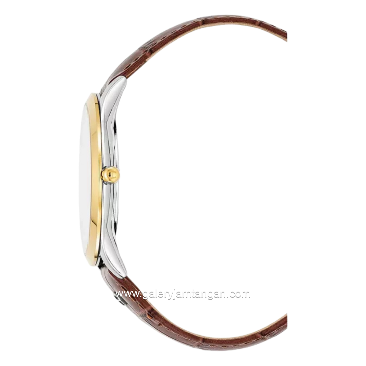 AIGNER TREVISO 2 AGW.240003 Brown Silver Leather Ring Gold Watch Swiss Made