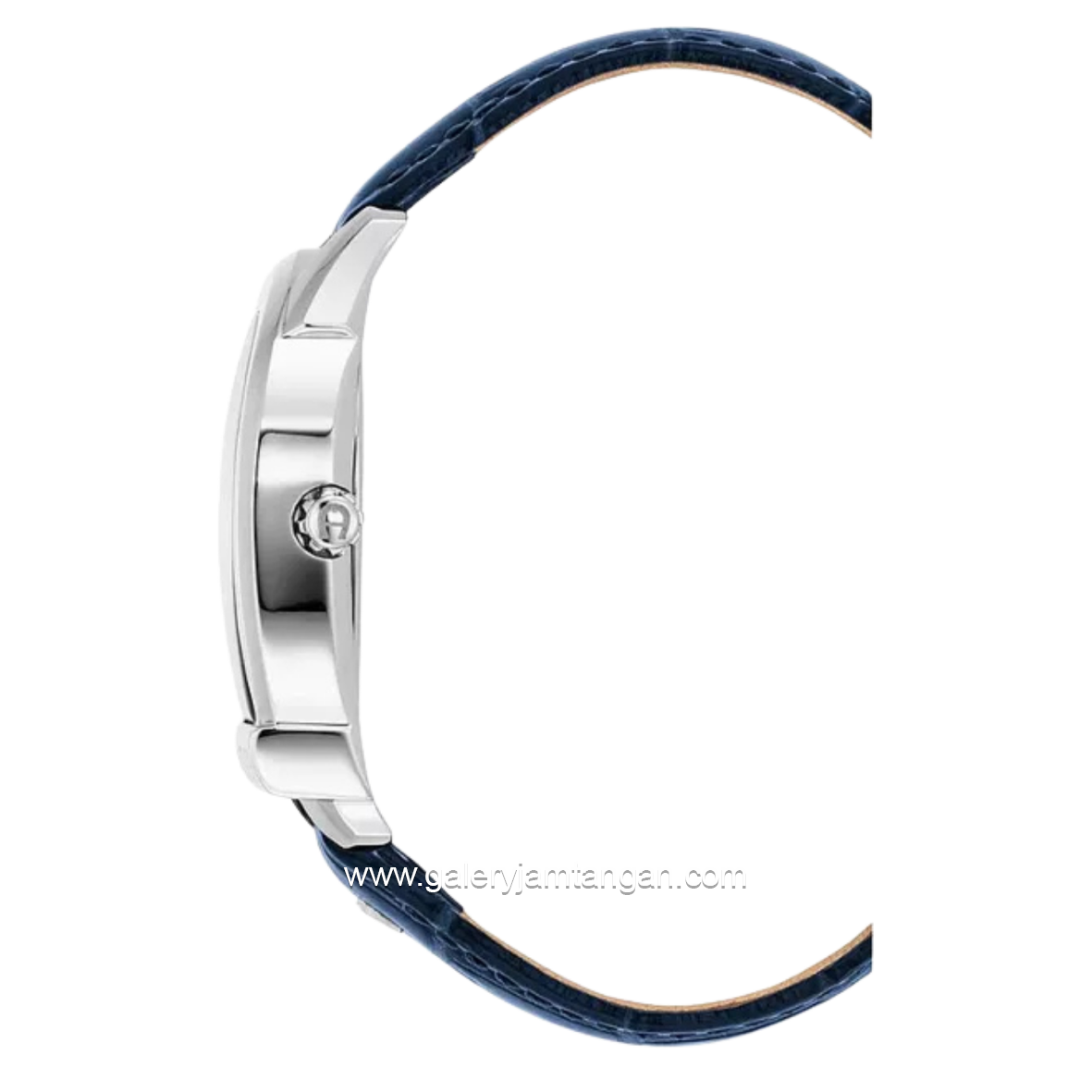 AIGNER SIENA AGW.244002 Navy Silver Leather Strap Swiss Made