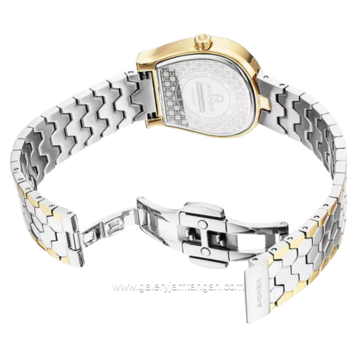 AIGNER MANTOVA DIAMOND AGW.285001 Two Tone Dial Champagne Stainless Steel