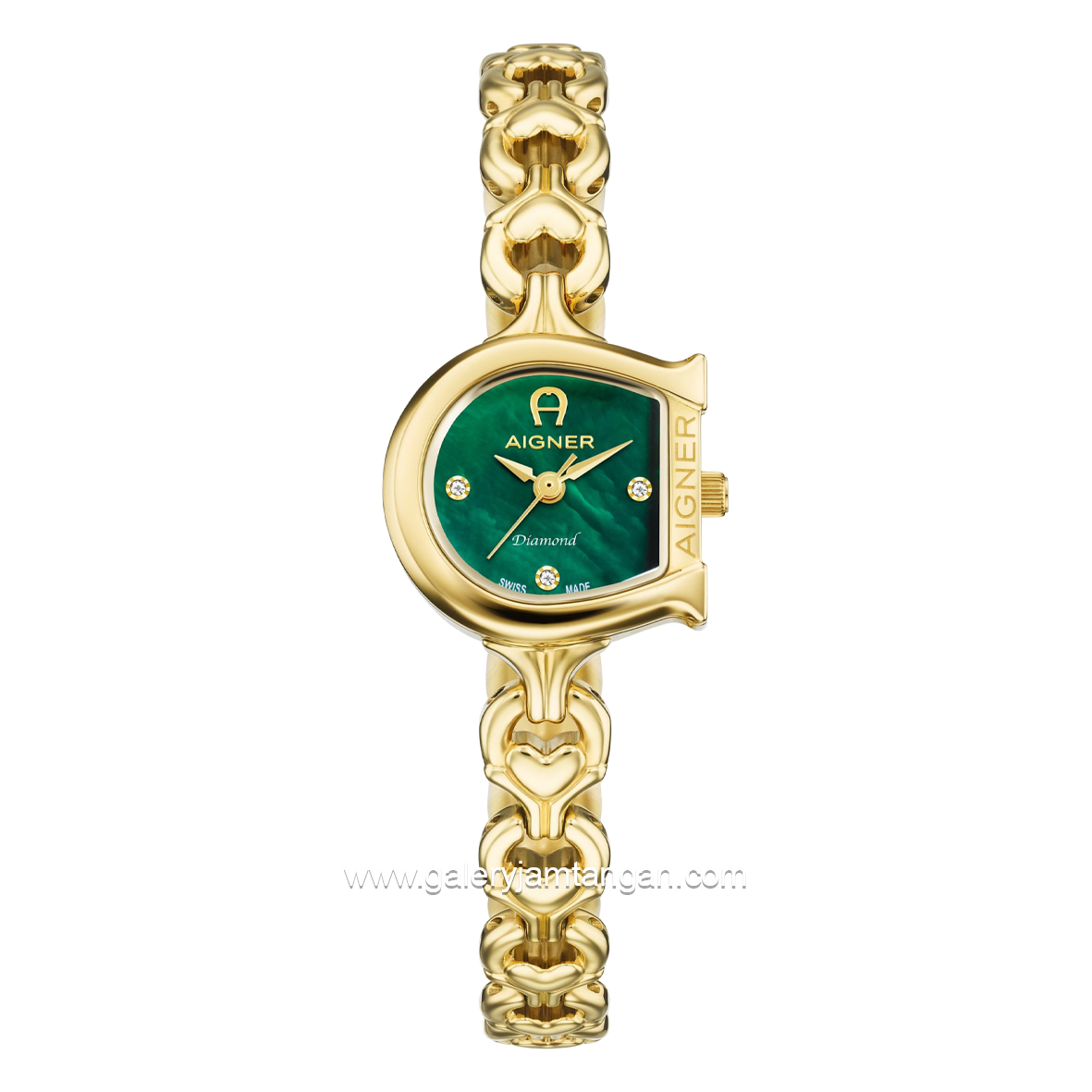 AIGNER NOBILE DIAMOND AGW.289004 Gold Dial Green Stainless Steel