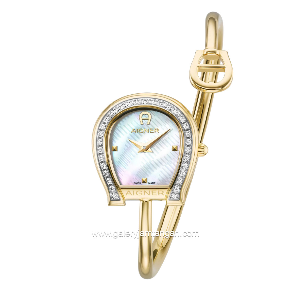 AIGNER FLORA SASSO AGW.299003.S Gold Dial White MOP Stainless Steel