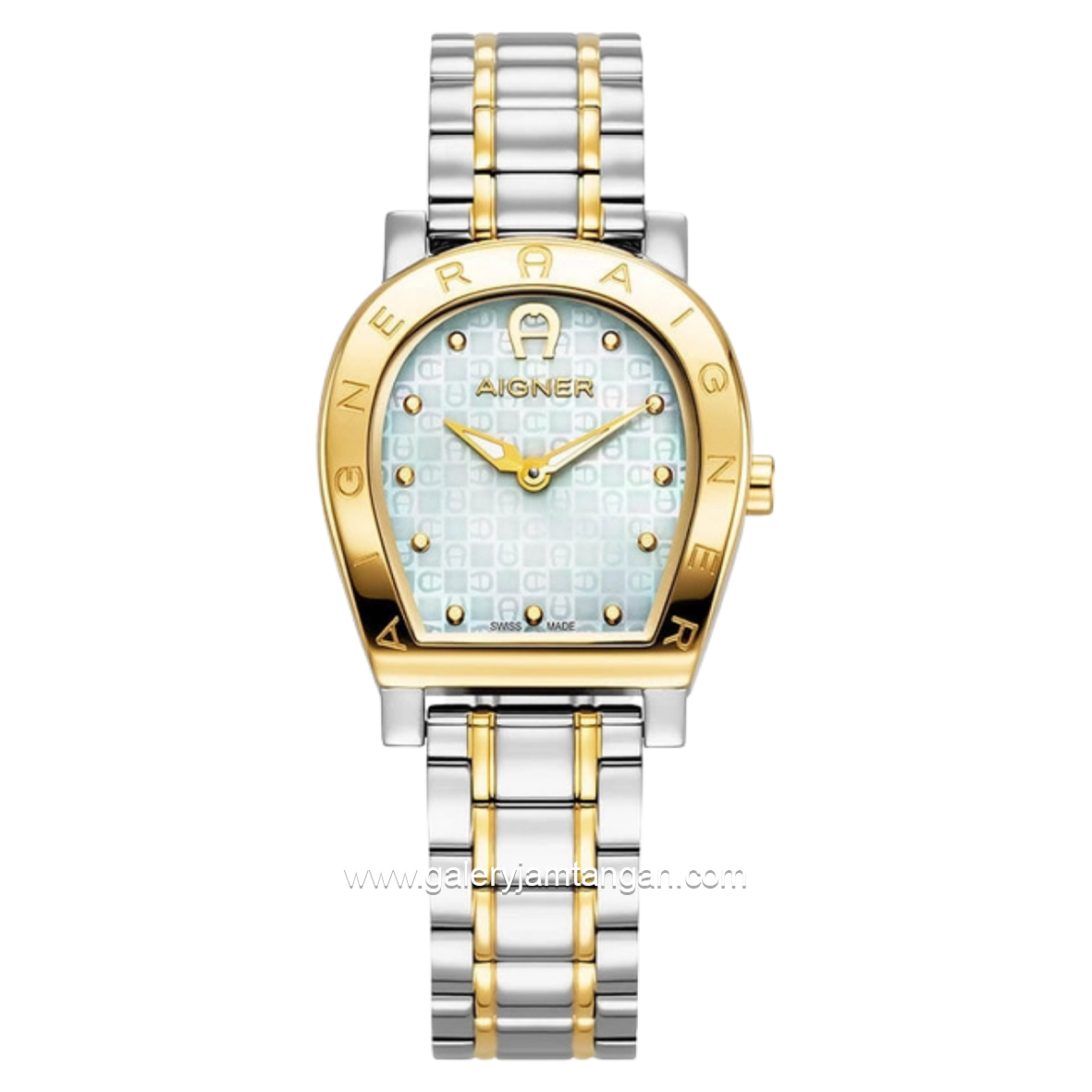 AIGNER AGW.268001 DAIANA Silver Gold Stainless Steel Swiss Made