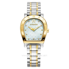 AIGNER AGW.268001 DAIANA Silver Gold Stainless Steel Swiss Made