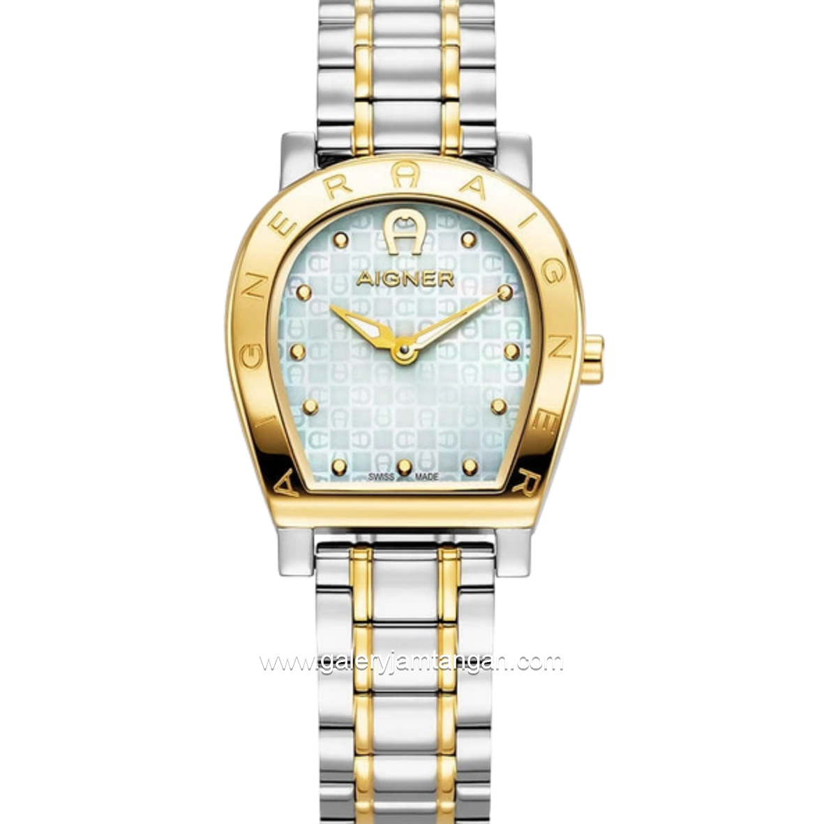 AIGNER AGW.268001 DAIANA Silver Gold Stainless Steel Swiss Made