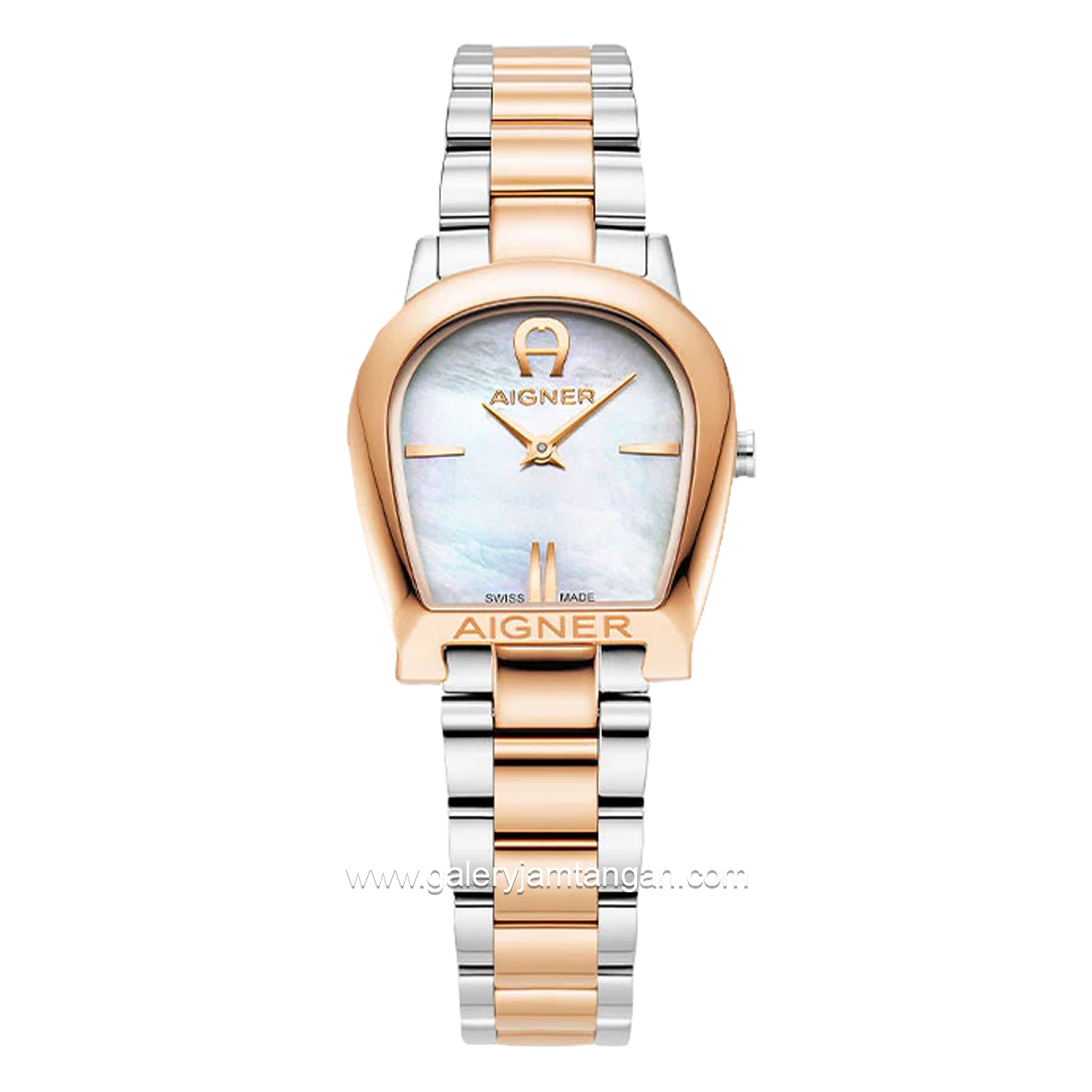 AIGNER ALESSANDRIA AGW.250005 Women's Watch Silver Rosegold Dial Silver Swiss Made