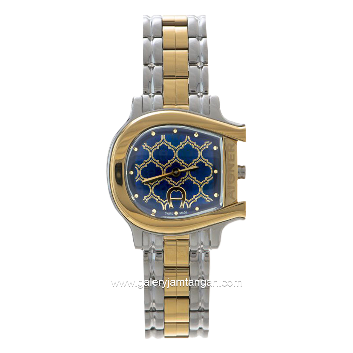 AIGNER CESENA A132206 Women's Watch Silver Gold Dial Blue Swiss Made