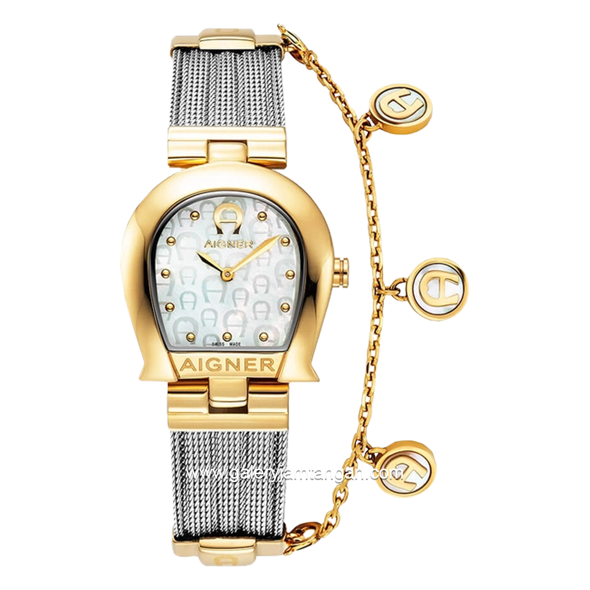 AIGNER CREMONA DUE AGW.273001 Women's Watch Silver Gold Series Swiss Made
