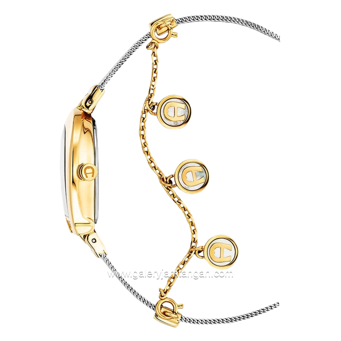 AIGNER CREMONA DUE AGW.273001 Women's Watch Silver Gold Series Swiss Made