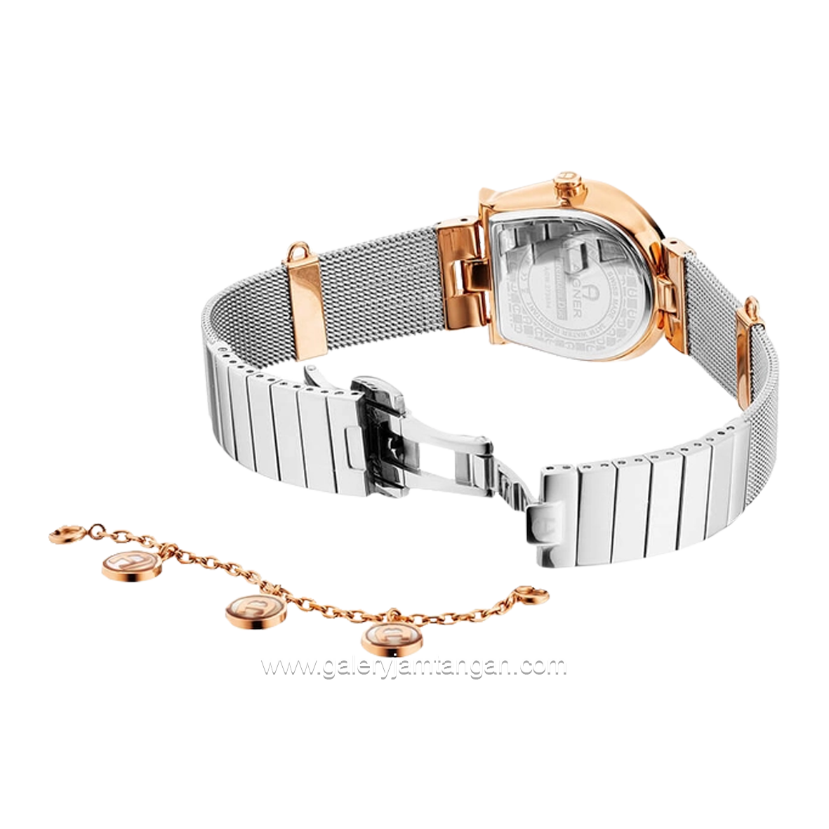 AIGNER CREMONA DUE AGW.273004 Women's Watch Silver Rosegold Series Swiss Made