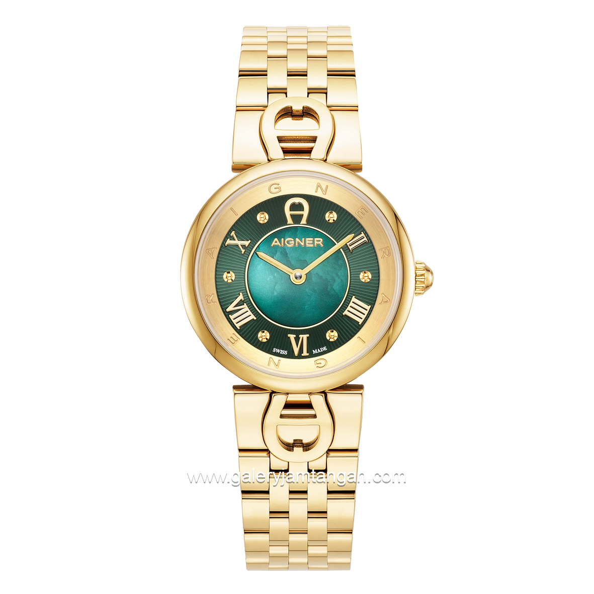 AIGNER DOLCE AGW.265005 Women's Watch Gold Dial Green Swiss Made