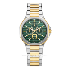 AIGNER FERMO AGW.266004 Silver Gold Dial Green Swiss Made