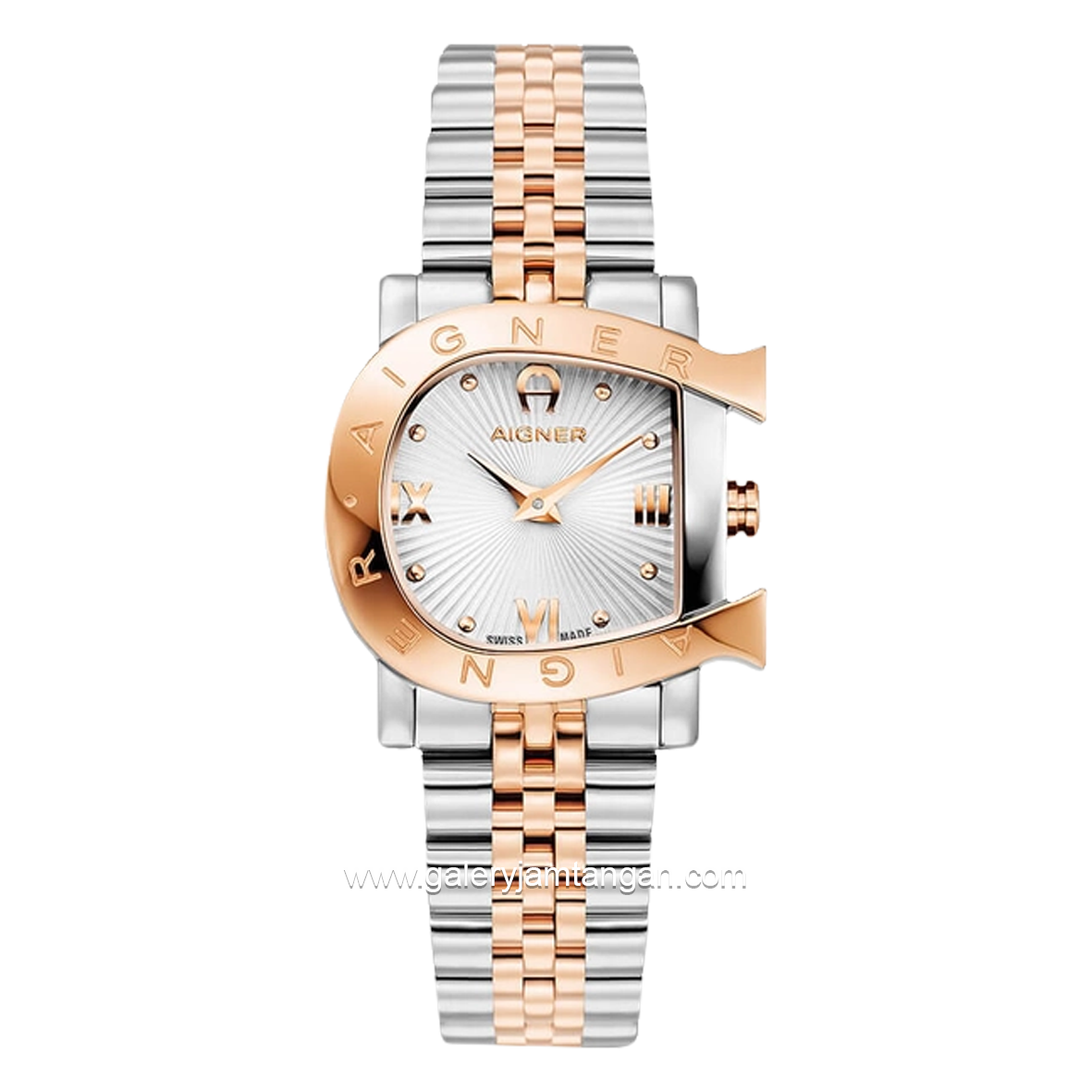 AIGNER MASSA MENO AGW.272005 Women's Silver Rosegold Stainless Steel Swiss Made
