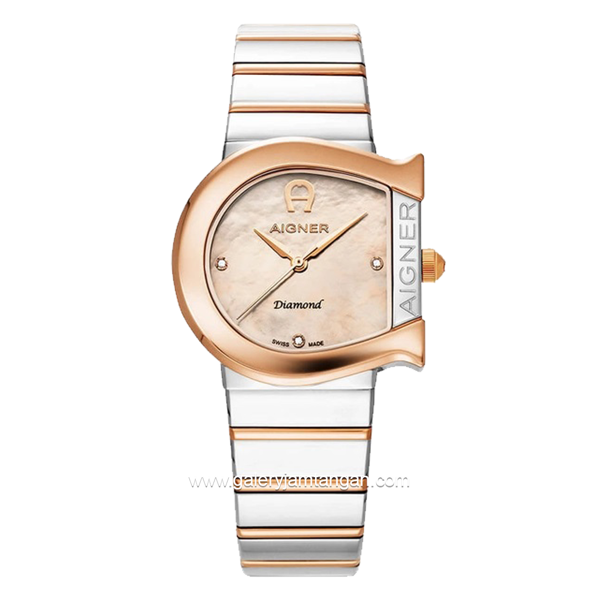 AIGNER MATERA DIAMOND AGW.232004 Woman's Watch Silver Rosegold Swiss Made