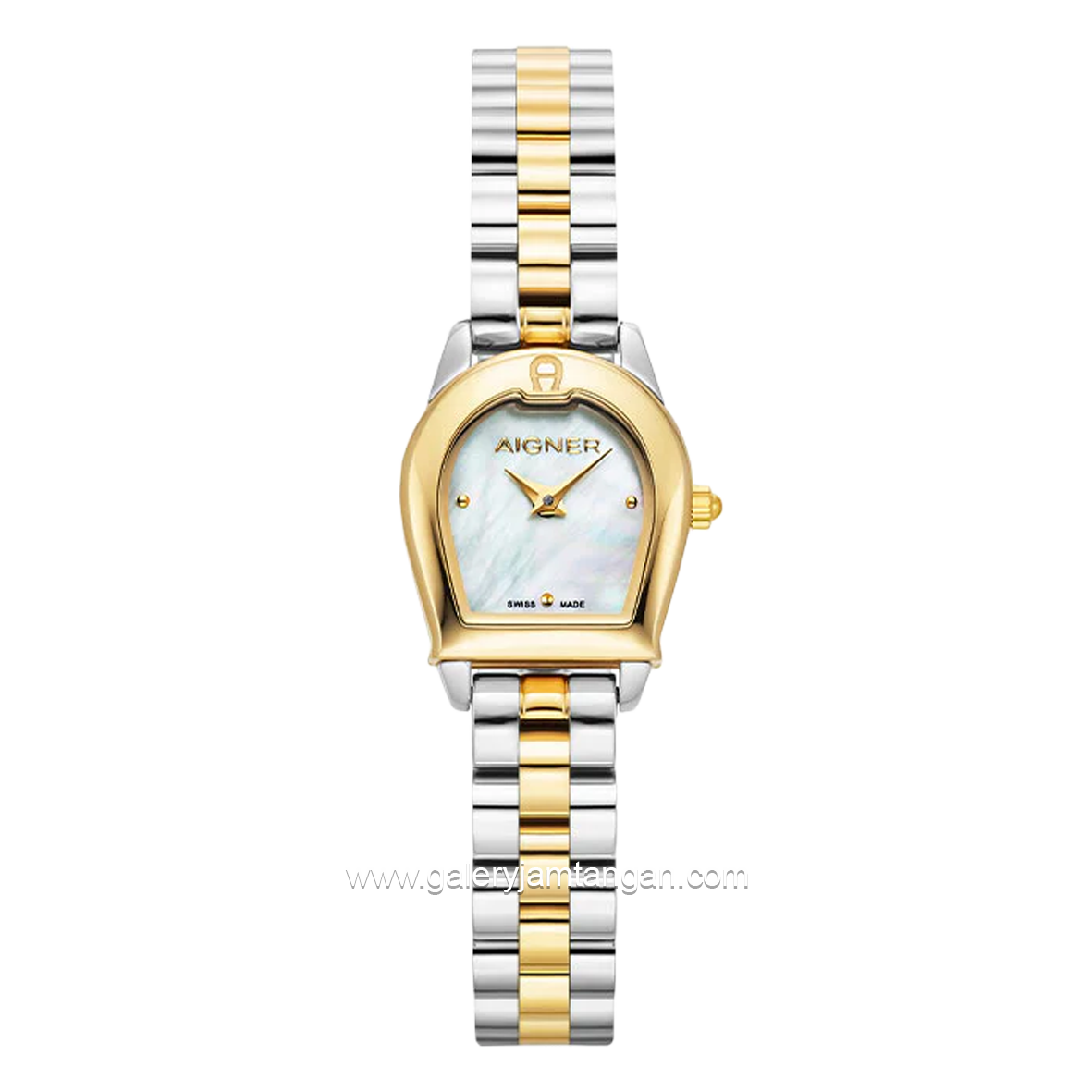 AIGNER MOLFETTA AGW.253002 Women's Watch Silver Gold Dial White Swiss Made