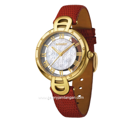 AIGNER RESANA A24275 Women's Watch Leather Red Gold Series Swiss Made