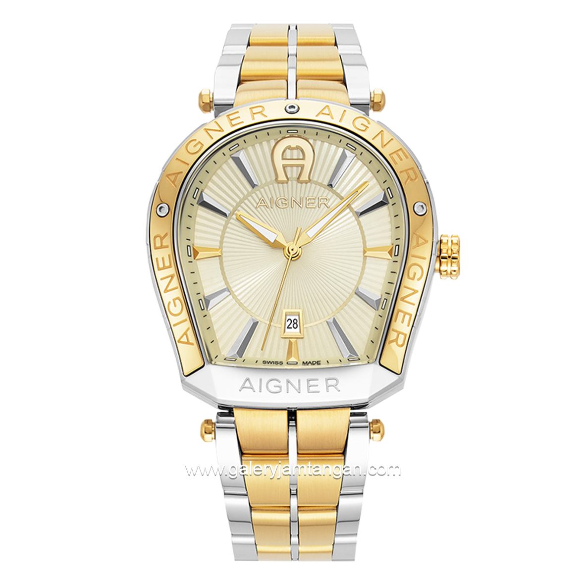 AIGNER ROVIGO AGW.246002 Silver Gold Stainless Steel Swiss Made