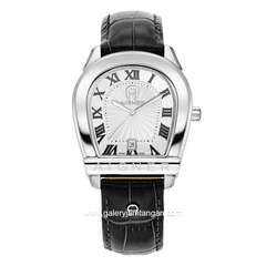 AIGNER SIENA AGW.244001 Black Silver Leather Strap Swiss Made