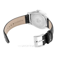AIGNER SIENA AGW.244001 Black Silver Leather Strap Swiss Made