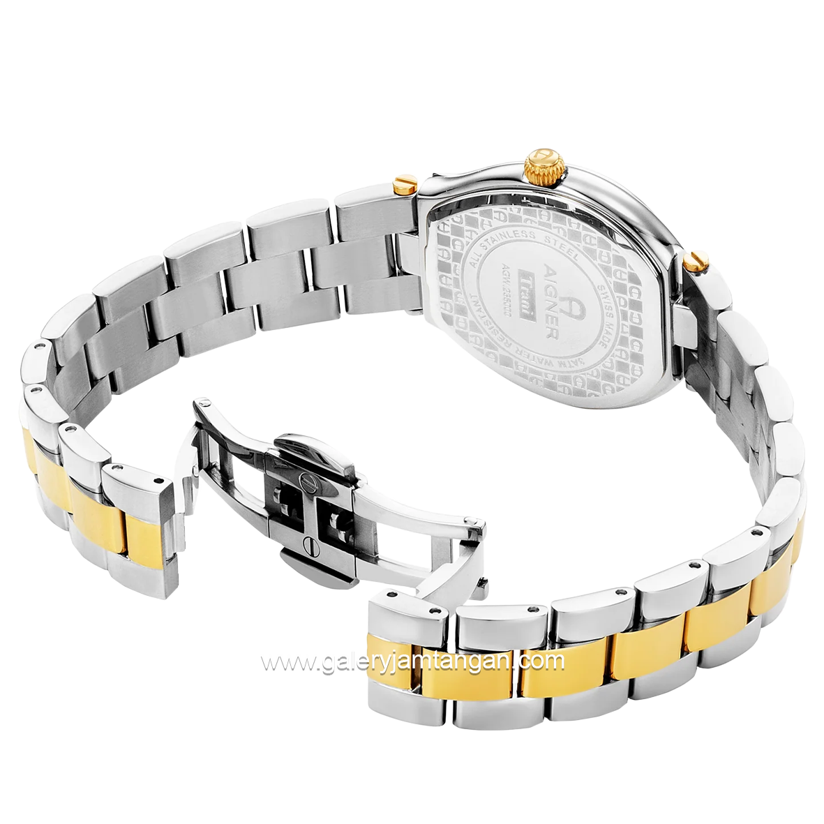 AIGNER TRANI AGW.238010 Women's Watch Silver Gold Swiss Made