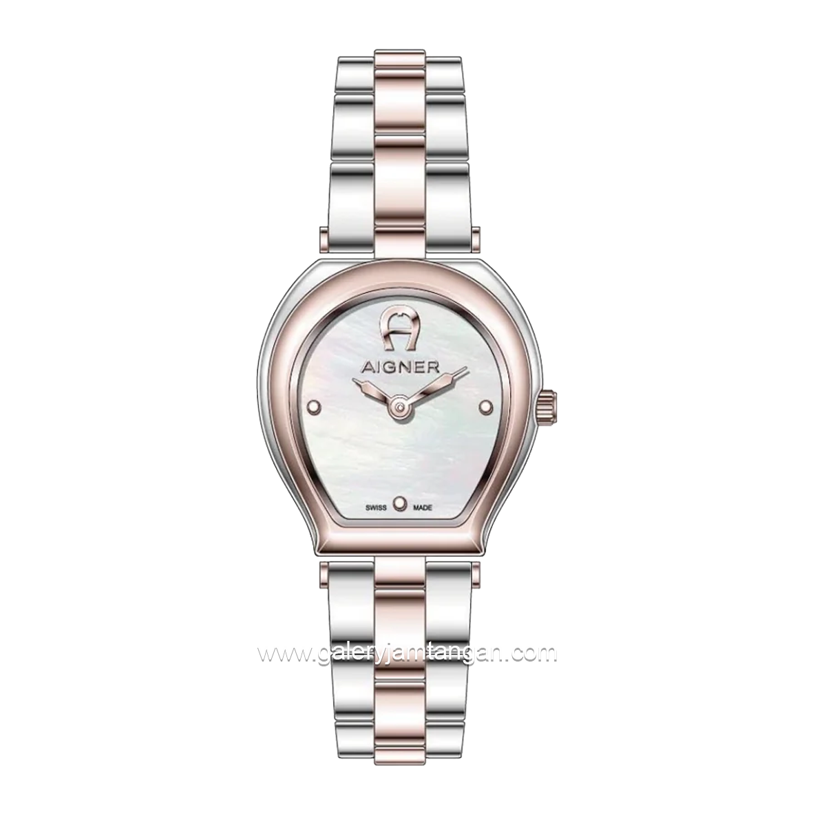AIGNER TRANI AGW.238011 Women's Watch Silver Rosegold Dial Silver Swiss Made