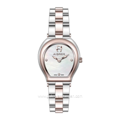 AIGNER TRANI AGW.238011 Women's Watch Silver Rosegold Dial Silver Swiss Made