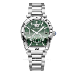 AIGNER TRAPANI AGW.262001 Men Watch Silver Dial Green Swiss Made