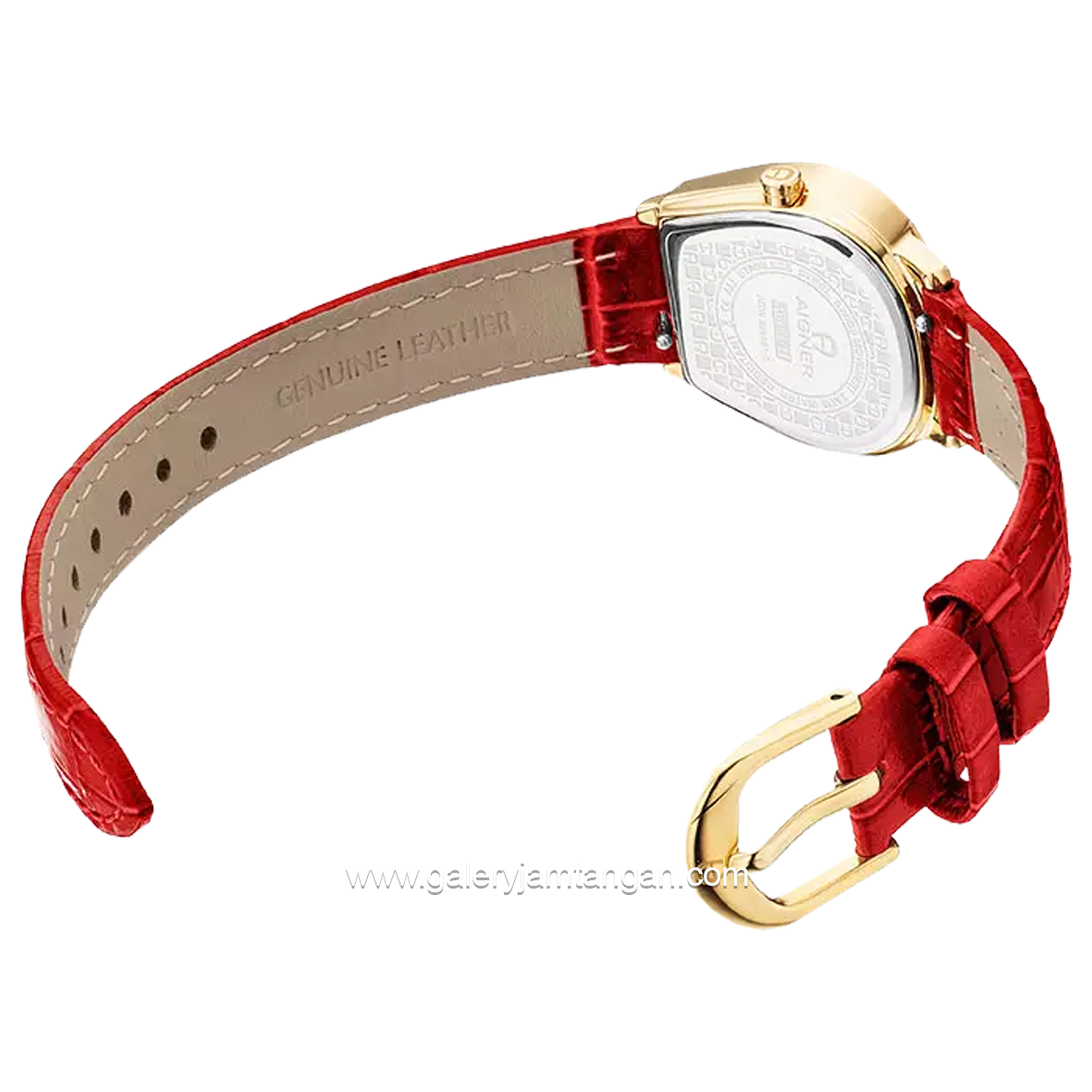 Aigner AOSTA II AGW.280002.C Brown Rosegold Leather Swiss Made Free Strap