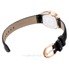 Aigner AOSTA II AGW.280004.C Black Rosegold Leather Swiss Made Free Strap