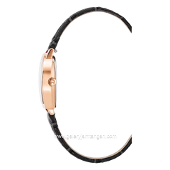 Aigner AOSTA II AGW.280004.C Black Rosegold Leather Swiss Made Free Strap