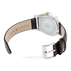 AIGNER CHIETI AGW.245003 Brown Gold Dial White Leather Watch Swiss Made
