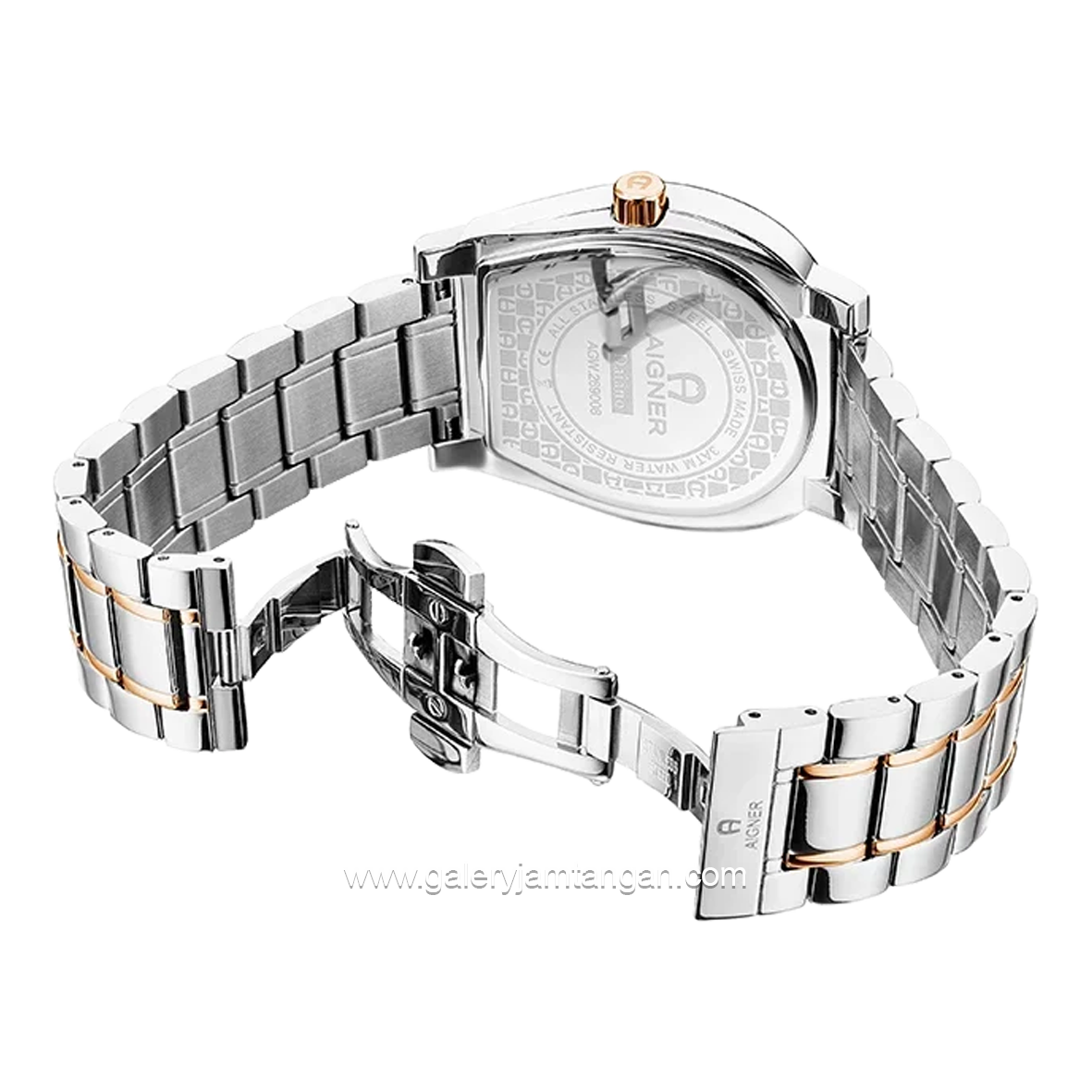 AIGNER DAIANO AGW.269008 Silver Combinasi Brown Stainless Steel