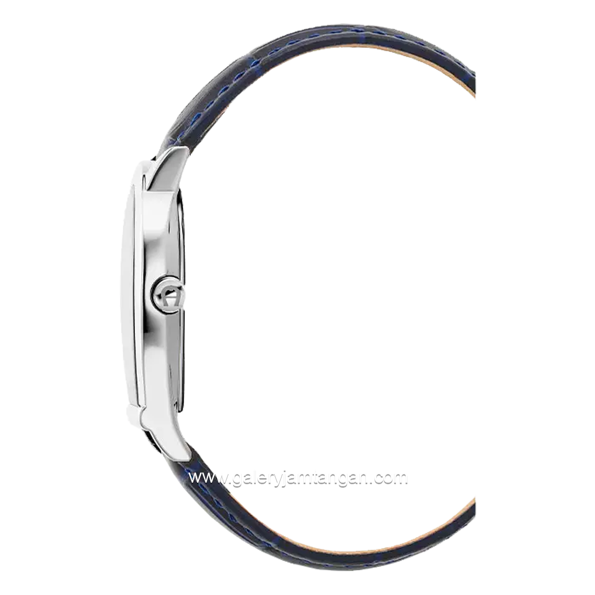 AIGNER MOLISE II AGW.278002.C Blue Silver Leather Strap Swiss Made