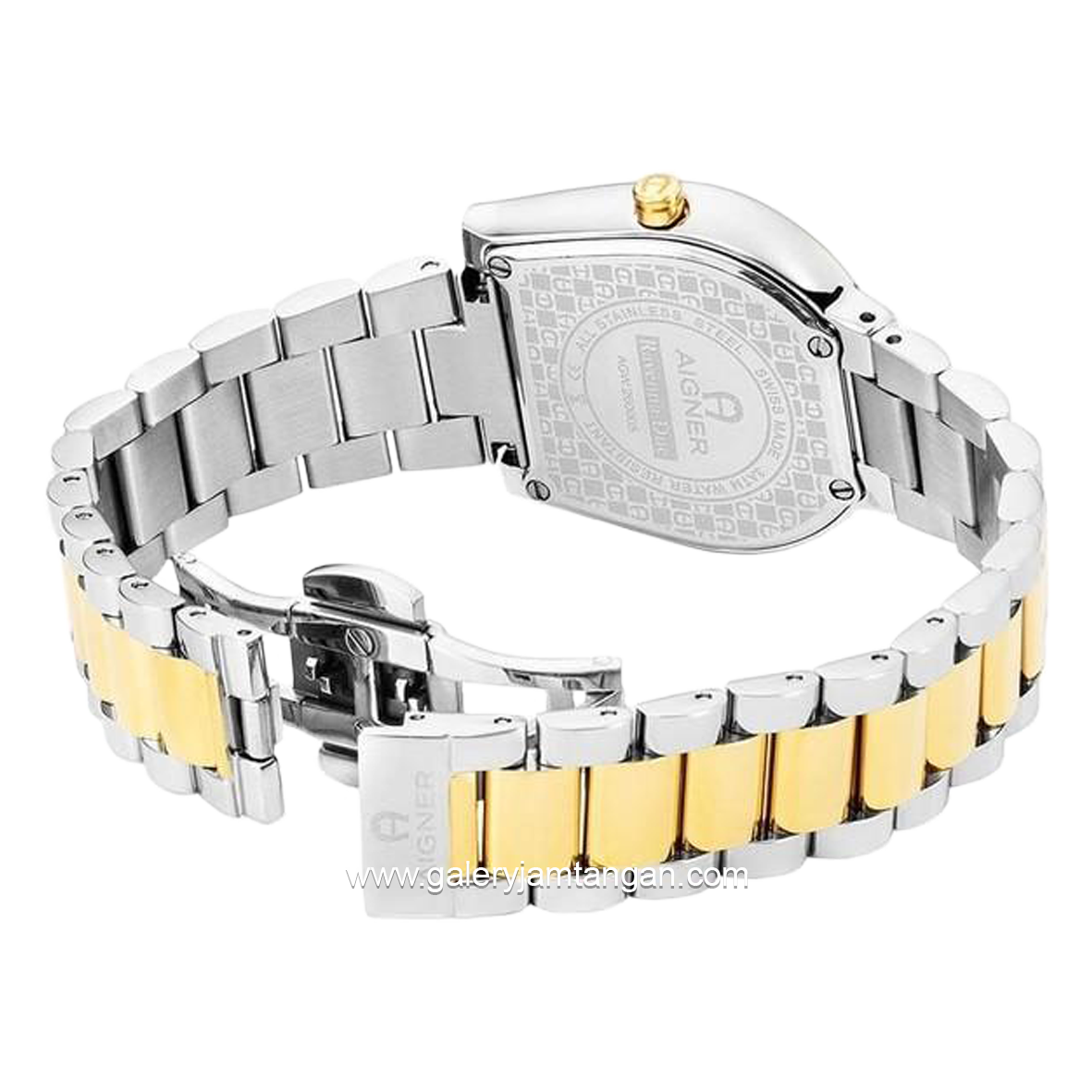 AIGNER RAVENNA DUE DIAMOND AGW.259003 Women's Watch Silver Gold Dial Blue Swiss Made