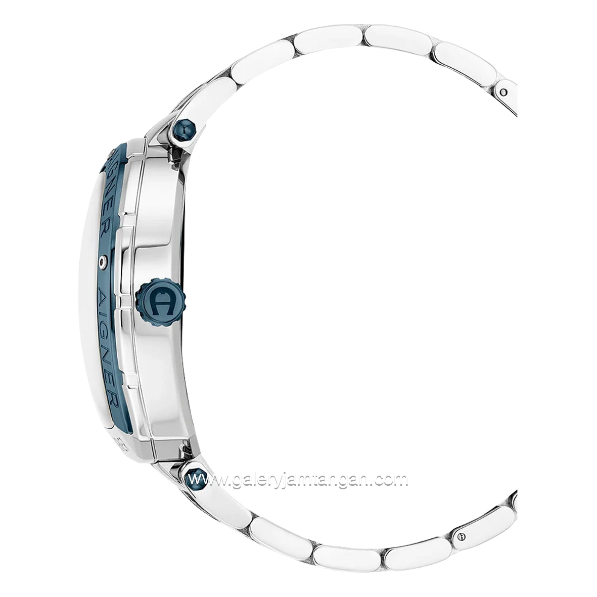 AIGNER ROVIGO AGW.246001 Silver Ring Blue Watch Swiss Made