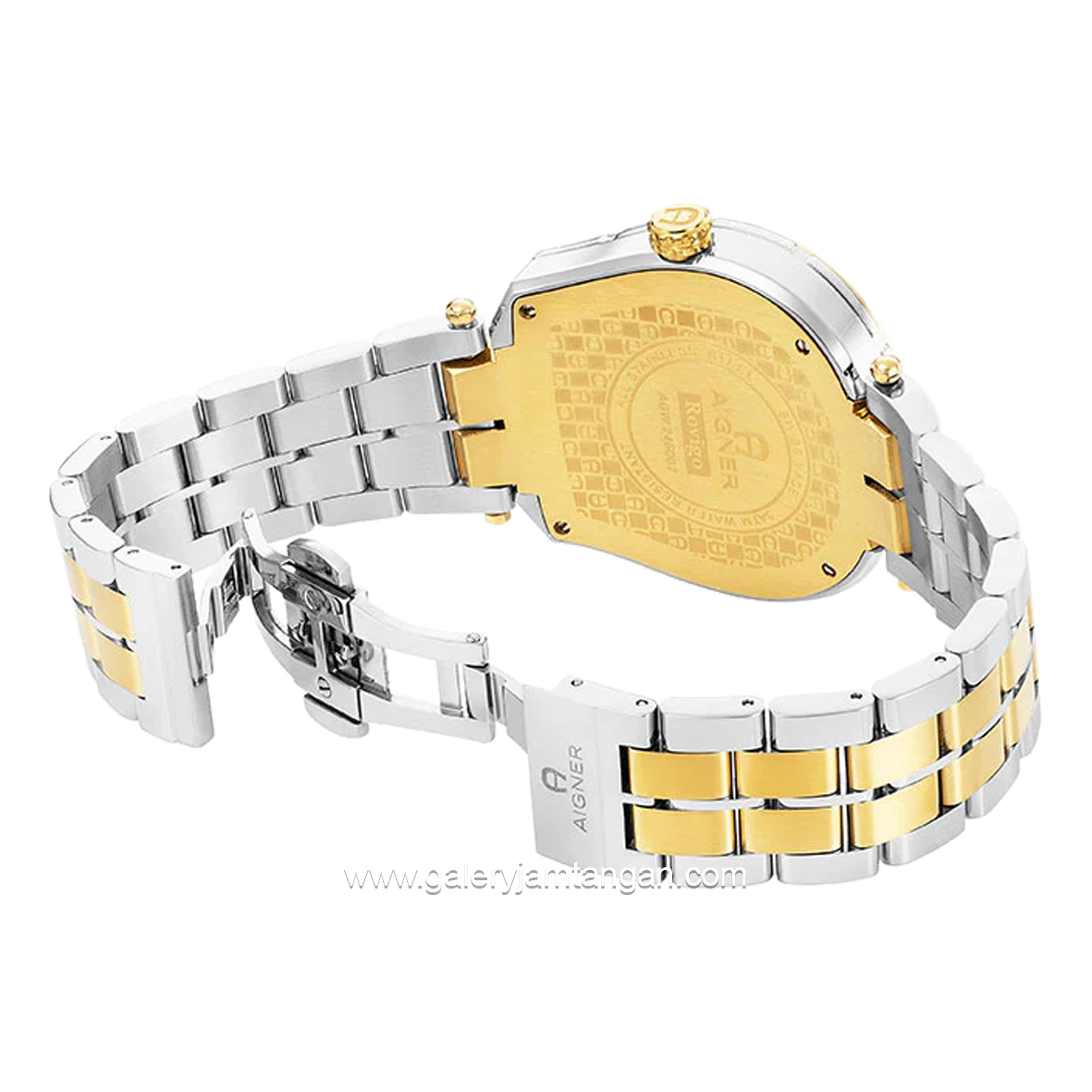 AIGNER ROVIGO AGW.246002 Silver Gold Stainless Steel Swiss Made