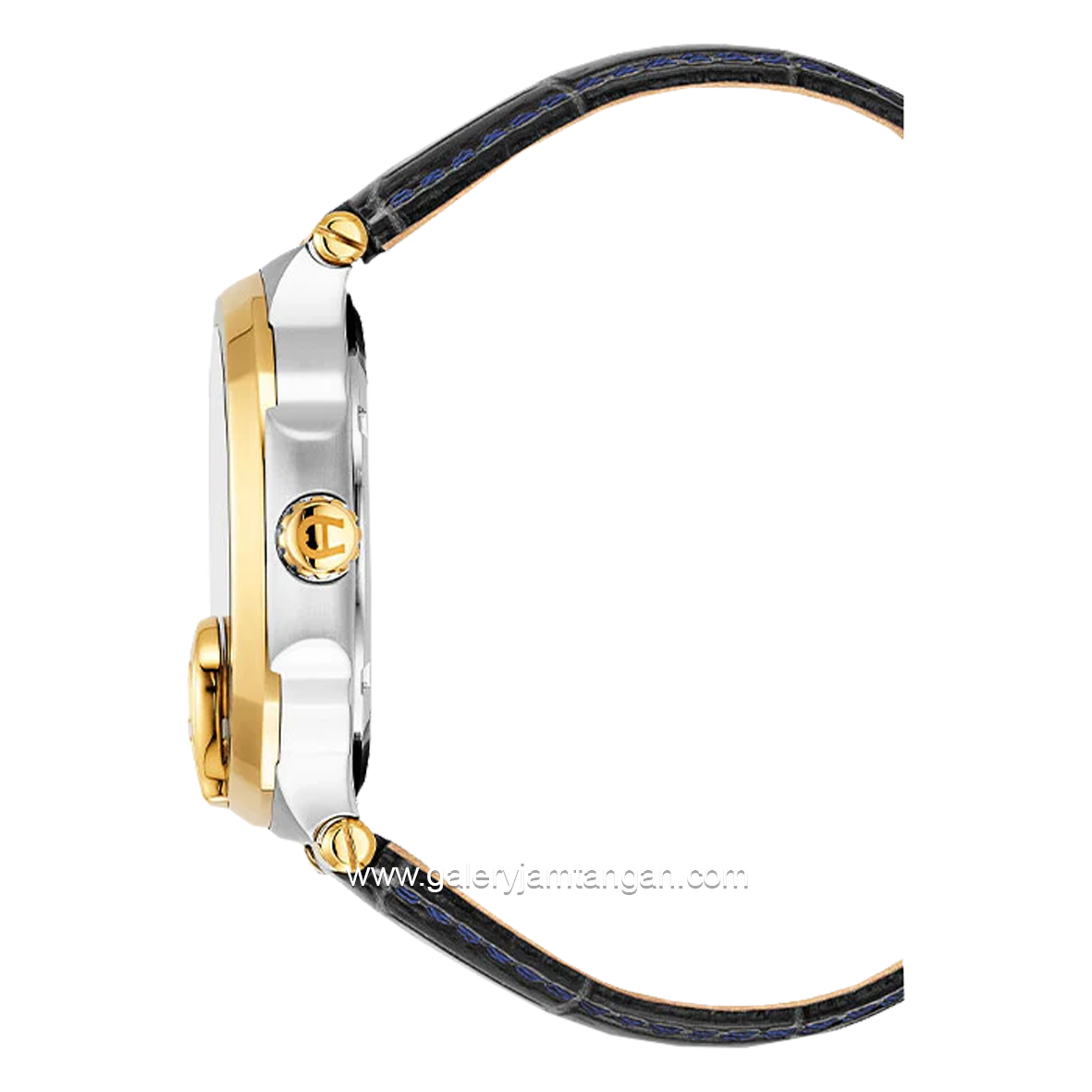 AIGNER TAVIANO 2 AGW.241003 Leather Black Silver Dial Blue Watch Swiss Made