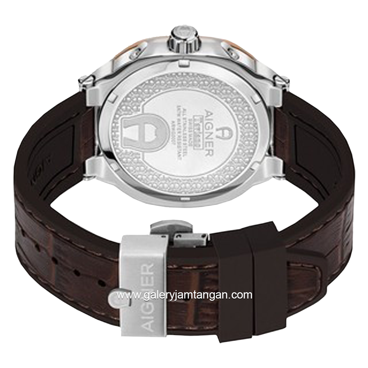 AIGNER TAVIANO ARWGA0000713 Brown Rosegold Leather Strap